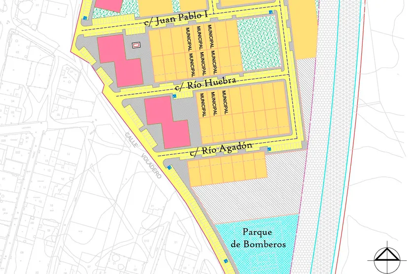 Plano de las parcelas de viviendas para jóvenes en Ciudad Rodrigo