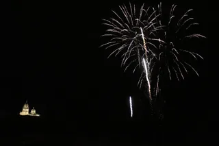 Fuegos artificiales por San Juan de Sahagún