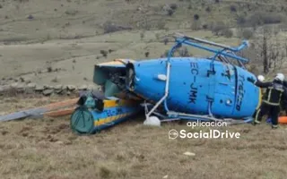 Accidente del helicóptero de la DGT | Foto: Social Drive