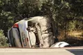 Una mujer atrapada tras volcar su vehículo en la CL-517 a la altura de Doñinos de Ledesma