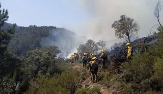 Incendio forestal en Monsagro en 2022. Foto Atbrif