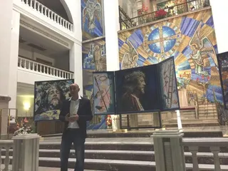 Florencio Maíllo presenta en Madrid el tríptico de Jesús del Gran Poder