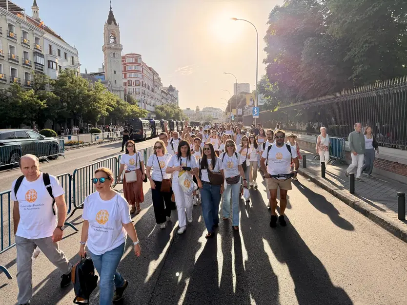 La UPSA en Madrid visitando al papa León XIV | Comunicación Universidad Pontificia de Salamanca