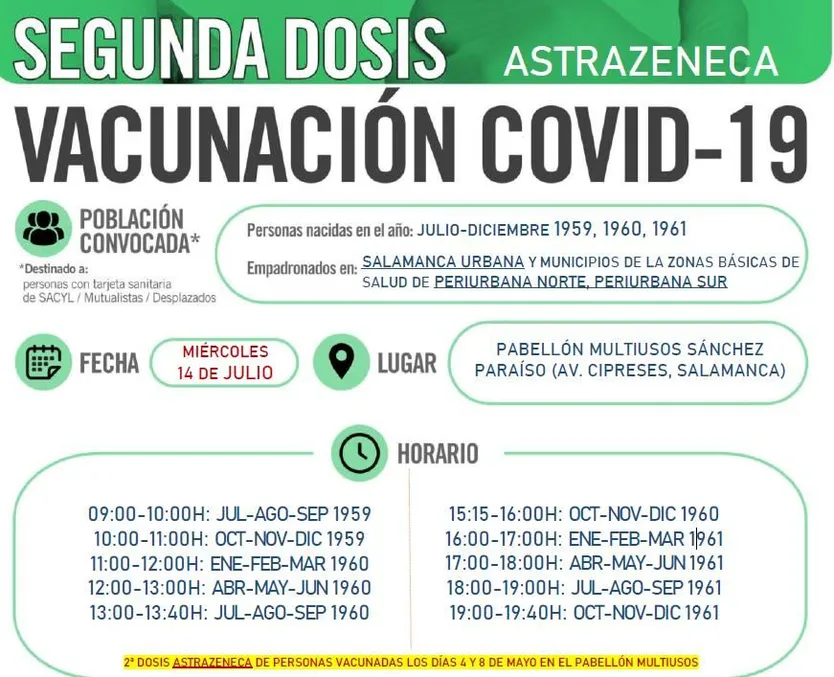 Segunda dosis