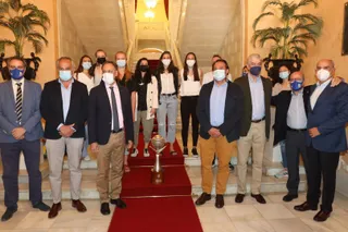 Recepción en el Ayuntamiento de Salamanca al Perfumerías Avenida tras proclamarse campeón de la Liga Endesa Femenina