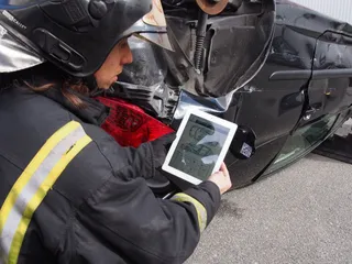 El SPEIS de Ávila realizando un simulacro de rescate con TagForRescue
