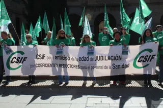 Concentración de CSIF en la plaza de la Constitución de Salamanca | Foto S24H