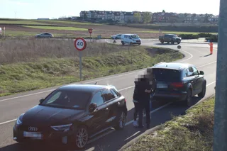 Accidente en la carretera de Villares de la Reina