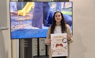 Paola Martín durante la presentación de la castañada en Ciudad Rodrigo