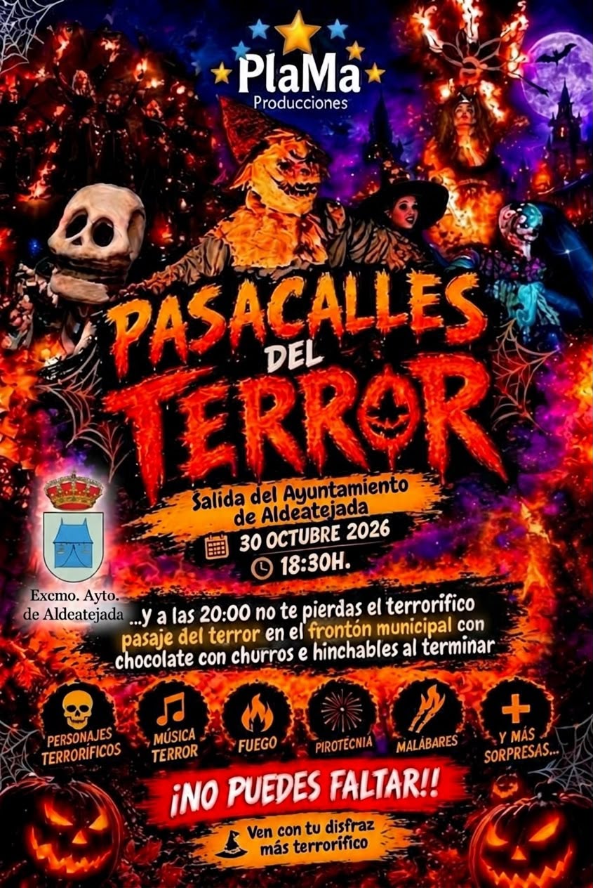 Cartel de Halloween en Aldeatejada. Ayuntamiento de Aldeatejada