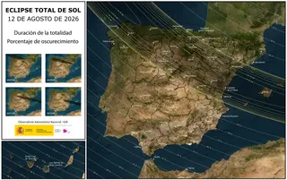 Mapa del eclipse solar del 12 de agosto en España | IGN-Ministerio de Transportes y Movilidad Sostenible