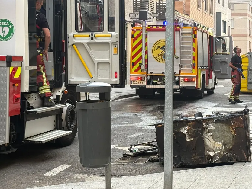 Incendio en el almacén de un bar de la calle Concordia