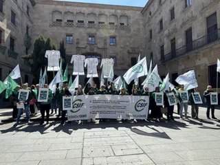 Movilización de CSIF en protesta por el estancamiento en las negociaciones del nuevo Estatuto Marco del personal sanitario y la falta de respuesta por parte del Ministerio de Sanidad. Foto de archivo