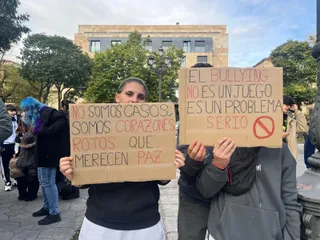 El Sindicato de Estudiantes de Salamanca reúne a más de cien personas para poner "freno" al acoso escolar | Verónica Tapia