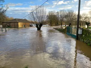 Inundaciones en el Cubo de Don Sancho por la borrasca Irene. Foto de archivo SALAMANCA24HORAS.COM