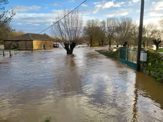 Inundaciones en el Cubo de Don Sancho por la borrasca Irene. Foto de archivo SALAMANCA24HORAS.COM
