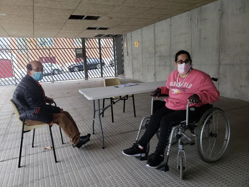 Fernando y Sonia en el centro Entrecaminos de Aspace
