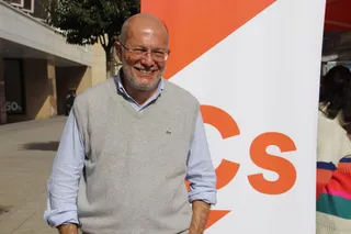 Francisco Igea y Luis Fuentes, atienden a los medios de comunicación en la carpa de Ciudadanos