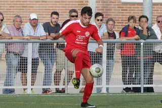 Álex Garrido, durante su etapa en el Hergar.