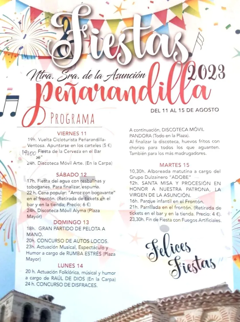 Peñarandilla cartel fiestas 2023