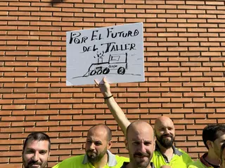Concentración trabajadores de la Base de Mantenimiento de Renfe - Salamanca