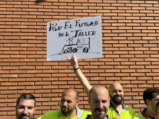 Concentración trabajadores de la Base de Mantenimiento de Renfe - Salamanca
