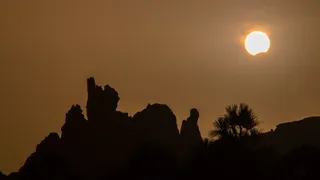 Eclipse de sol parcial visto desde Gran Canaria