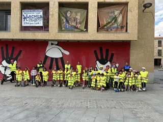 Villamayor de Armuña, concentración de patinetes eléctricos. Foto: Ayto. Villamayor