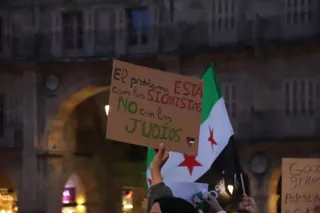 Concentración en la Plaza Mayor de Salamanca en solidaridad por Palestina