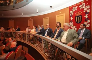 El alcalde de Ciudad Rodrigo, Marcos Iglesias en la inauguración de la 25 Feria de Teatro de Castilla y León en Ciudad Rodrigo. Foto ICAL