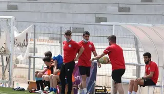 Gabri de Aller, segundo entrenador de Unionistas.