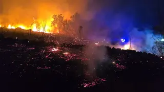 Pereña registra un incendio declarado a última hora de la tarde