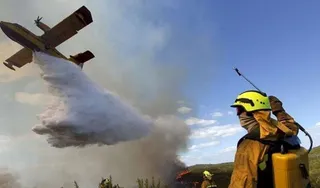 Una gran red de medios para sofocar los incendios