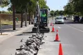 Maquinaria trabajando en la avenida de la Aldehuela