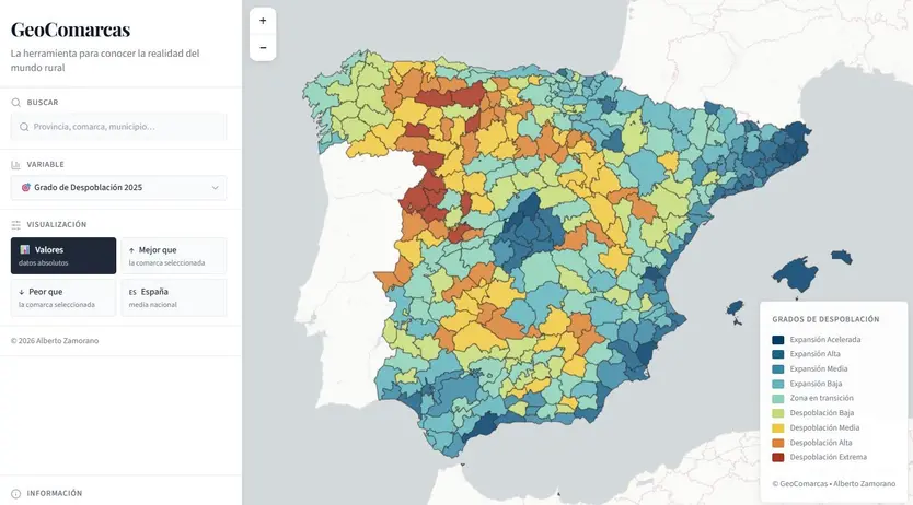 Cuatro de las comarcas más despobladas están en Salamanca