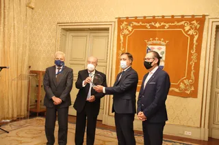 García Carbayo,Fernando Carabias, Sebastián de la Rica y Jaime Huerta. Premio Visión Zero Municipal