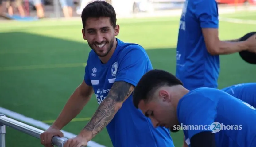 Álvaro Gómez, durante un entrenamiento | FOTO SALAMANCA24HORAS.COM