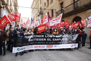 Concentración de UGT y CCOO a favor del control de los precios de la energía