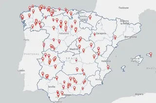 Mapa digitalización. Ineco RuralTIC. Foto de archivo