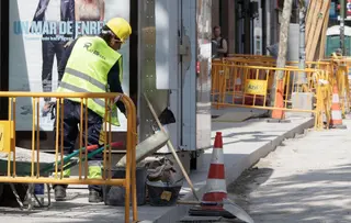 Trabajadores. Foto de archivo