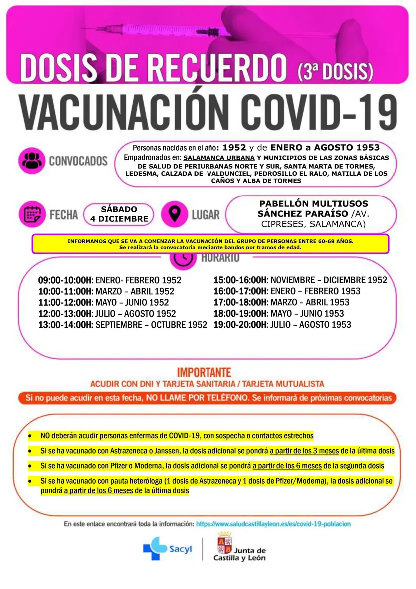 Convocatoria 4 de diciembre