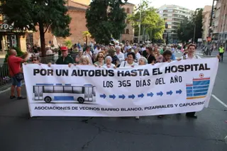 Manifestación Fevesa por transporte digno