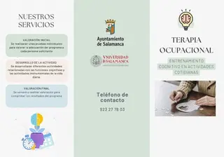 Terapia ocupacional. Ayuntamiento de Salamanca