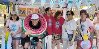 La actividad 'Mójate por la Esclerosis' en una imagen de archivo