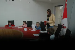 Visita niños Ayuntamiento de Guijuelo