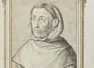 Fray Luis de León, dibujado en1598 por Francisco Pacheco