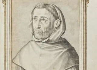 Fray Luis de León, dibujado en1598 por Francisco Pacheco