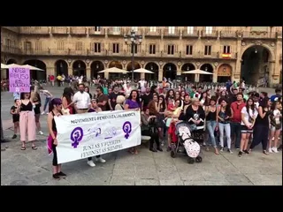 Concentración para protestar por la decisión de poner en libertad a los miembros de 'La Manada'