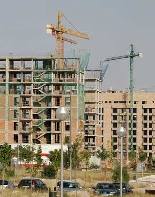 Obras de edificios. Imagen de archivo