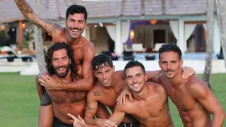 Hugo, Raúl, Diego, Jesús y Manuel, participantes de la tercera edición de 'La isla de las tentaciones'. | FOTO: 20Minutos